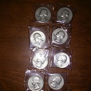 Quater dollar silver 200 e 1943 1944 1957 1958 196